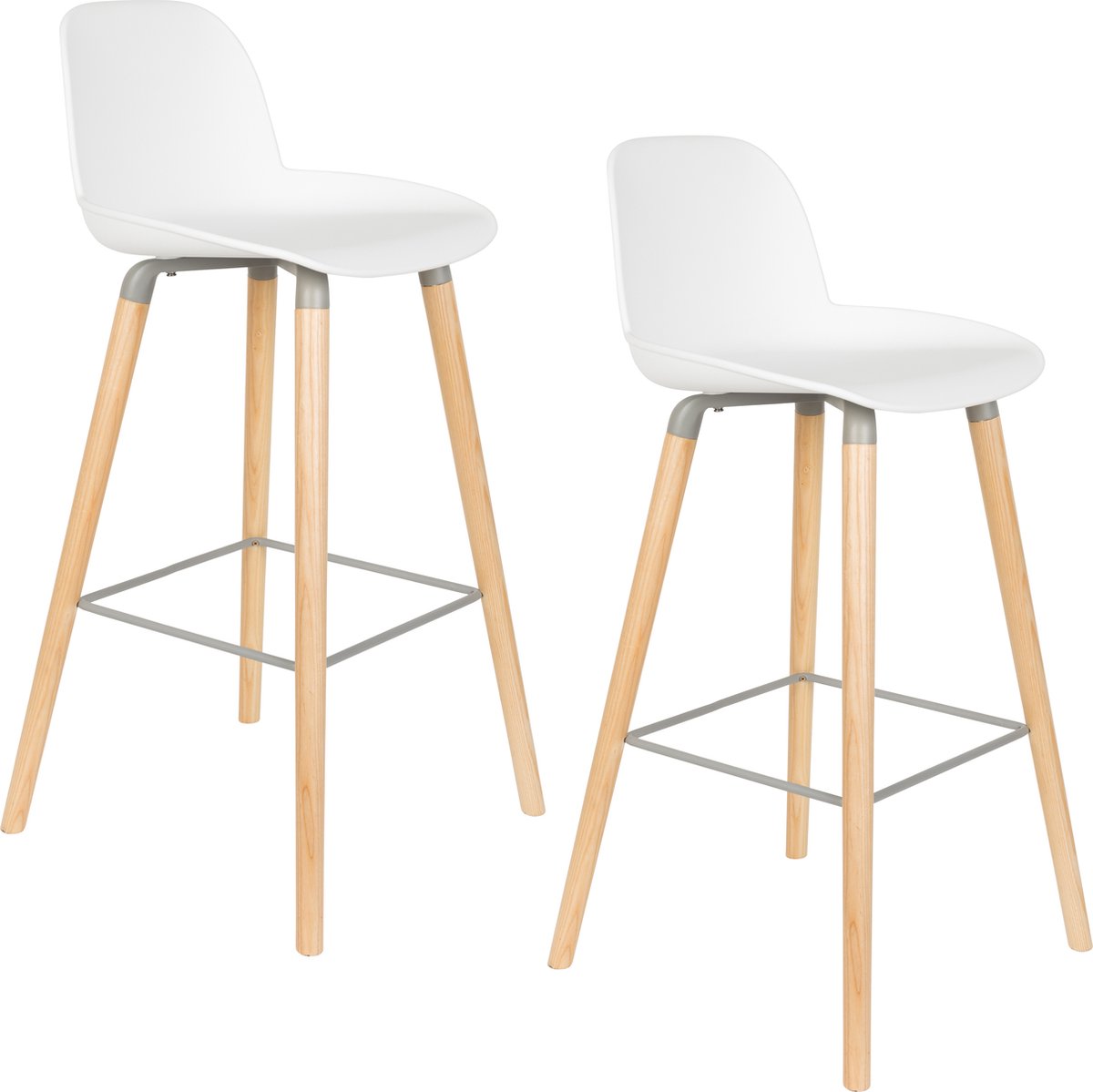 Zuiver Albert Kuip Barkruk 75 cm Wit - Set van 2