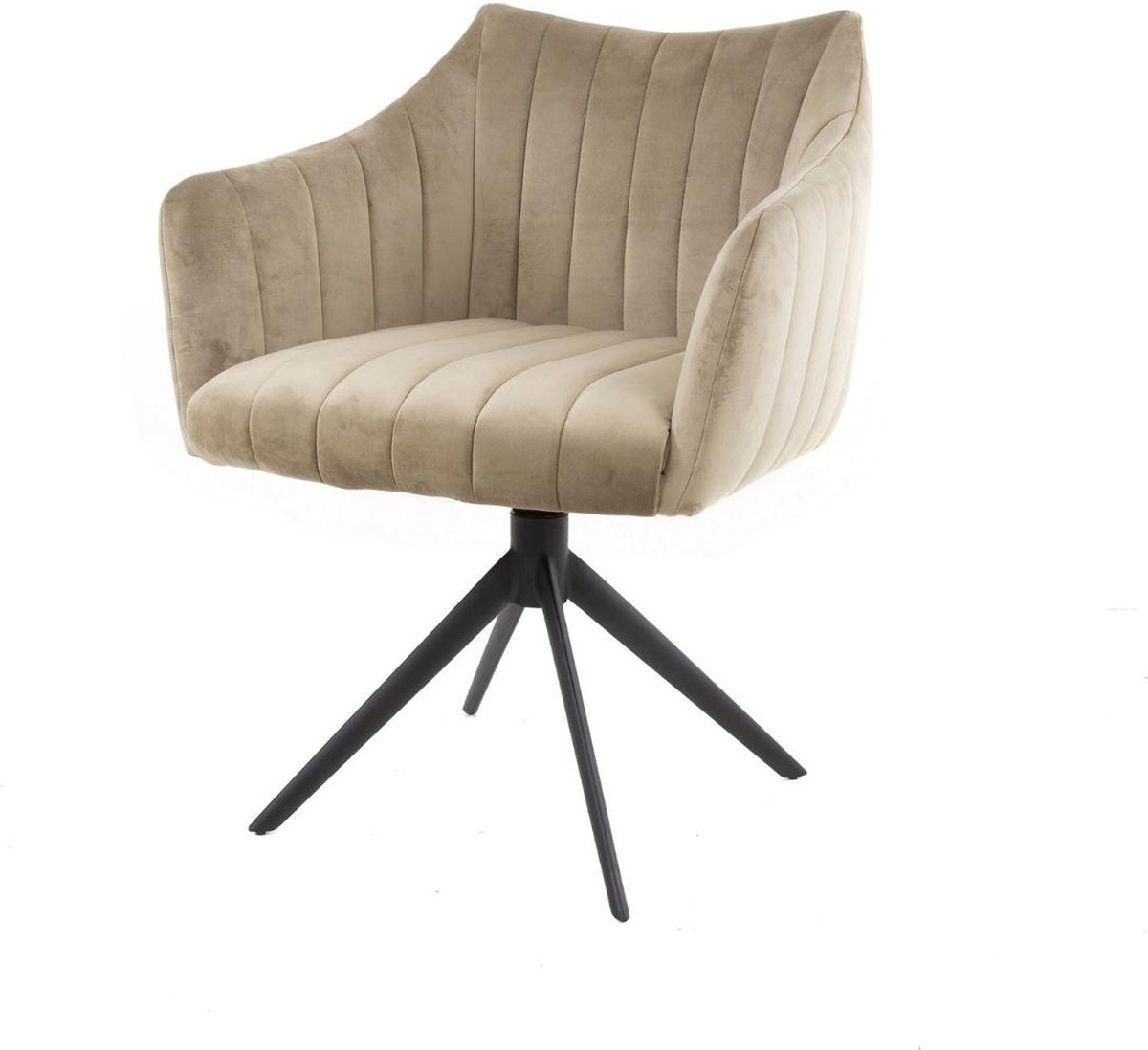 Fraaai - Miller draaibare armstoel - velvet - champagne