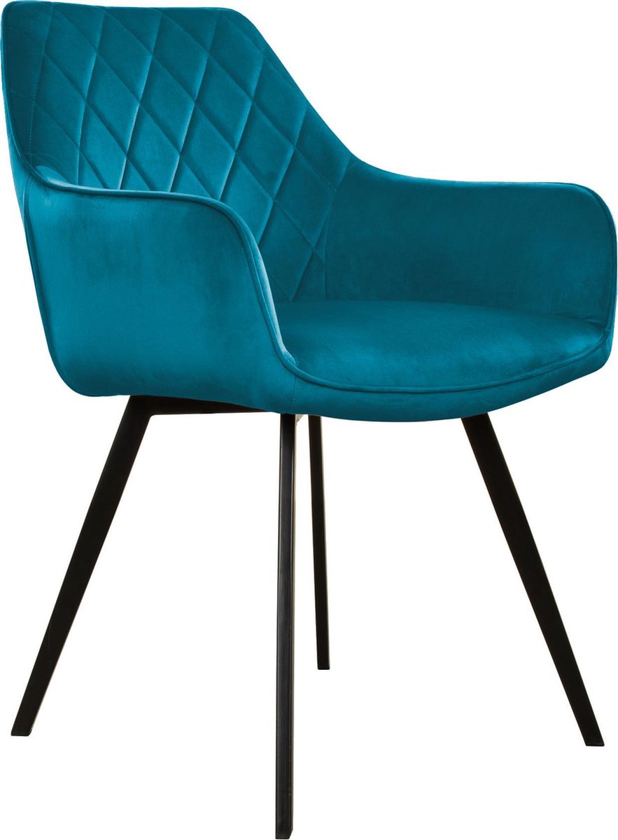 Kick eetkamerstoel Karl Velvet - Blauw