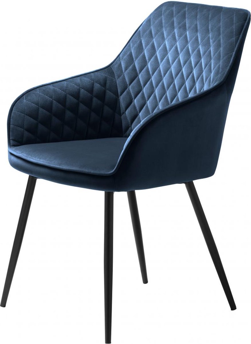 Nordic Home Bernt armstoel - velvet - blauw