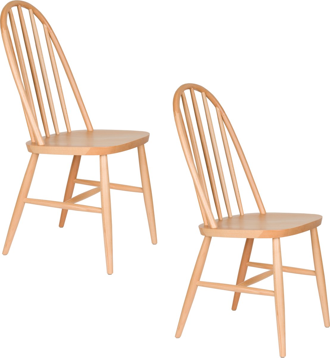 Housecraft Living Guez Eetkamerstoelen Hout Naturel - Set van 2