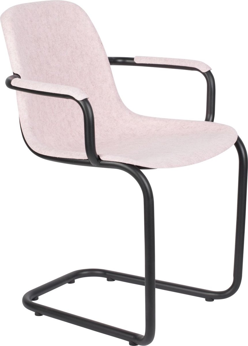 Zuiver Thirsty Eetkamerstoelen met armleuning Roze - Set van 2