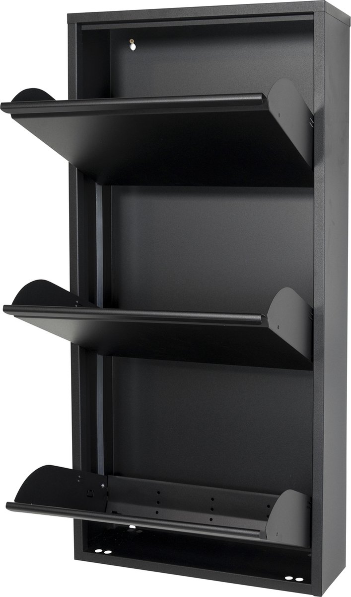 Spinder Design Billy 3 Schoenenkast - Zwart