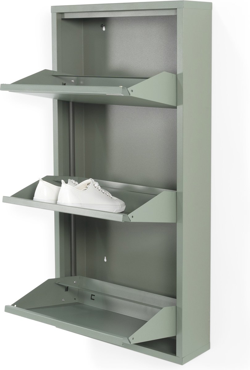 Spinder Design Billy 3 Schoenenkast - Lichtgroen