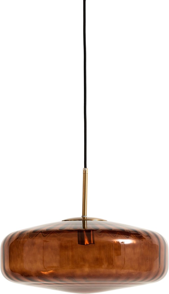 Light & Living - Hanglamp PLEAT - Ø40x17cm - Bruin