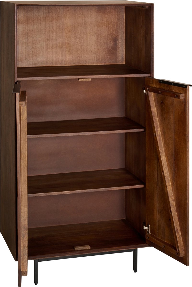 Wandkast Vai - Bruin|Hout - Mango - Hout