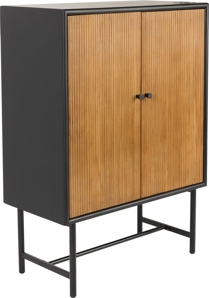 Housecraft Living Coztilla Kast| Opbergkast Laag Zwart| Bruin