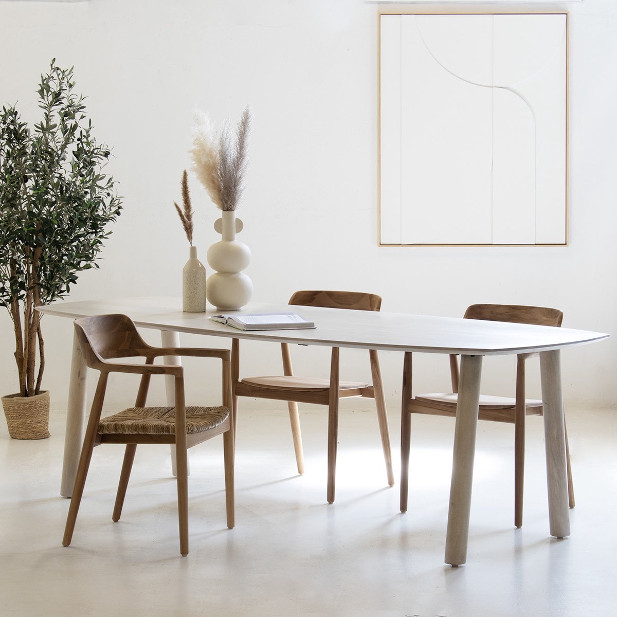 Giga Meubel - Eettafel Leone Naturel 170cm Deens Ovaal