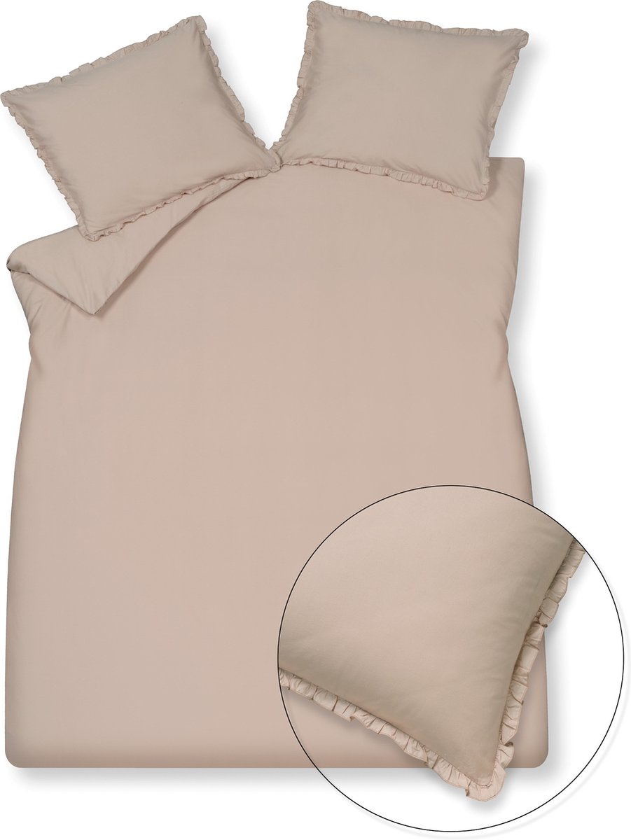 Vandyck Pure Ruffle Dekbedovertrek 240 x 200/220 cm - Blush