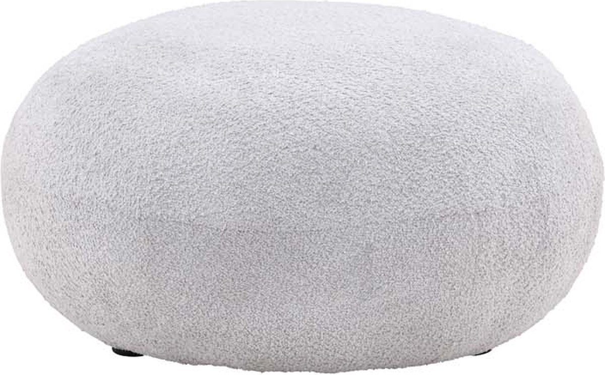 Venture Home Bologna Hocker | Poef 74 x 40 x 74 - Lichtgrijs