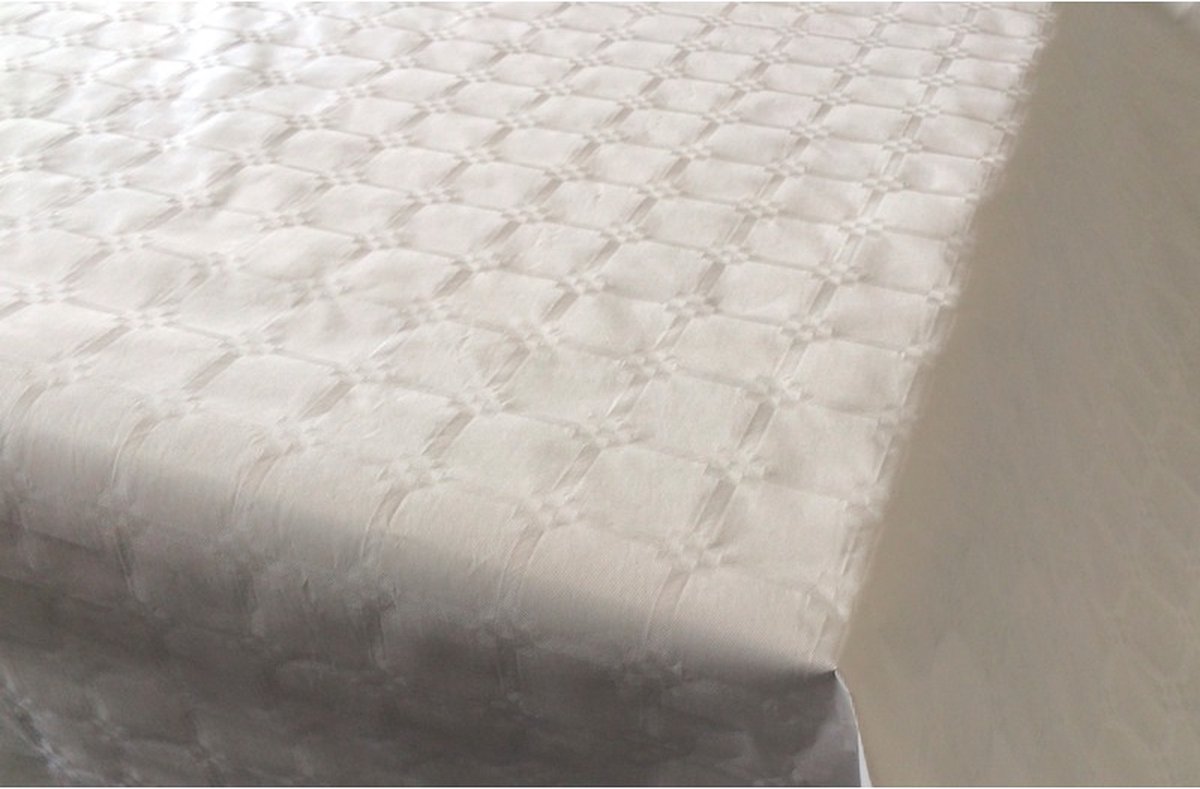 8x Wit papieren tafellaken/tafelkleed 800 x 118 cm op rol -