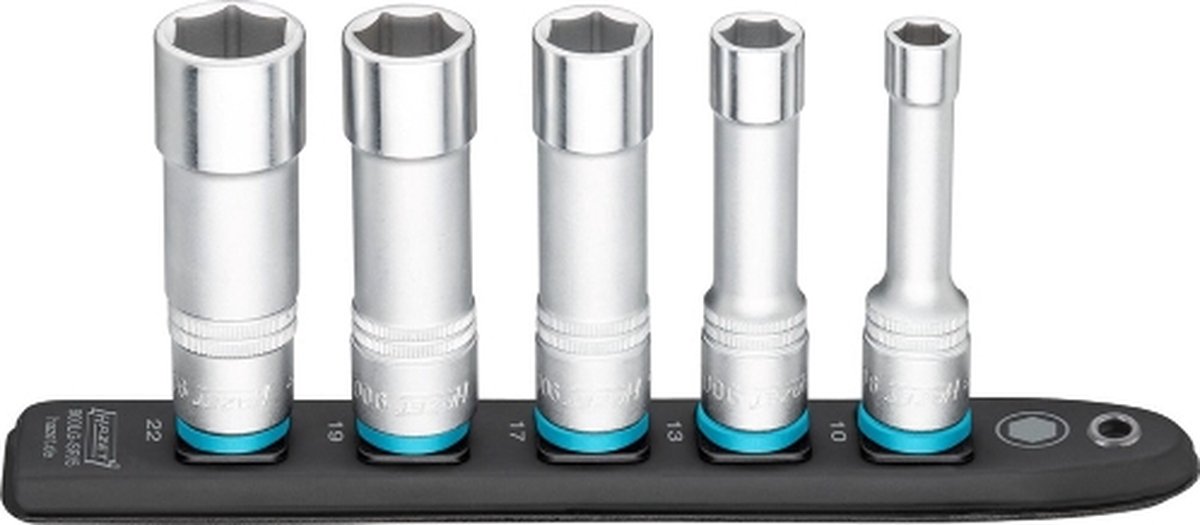 HAZET SmartRail · Flexibele kunststof opsteekstrip 900LG-SR/5 · 1/2 inch (12,5 mm) vierkant hol · Buiten-zeskant-tractieprofiel · 5-delig · 10 · 13 ·