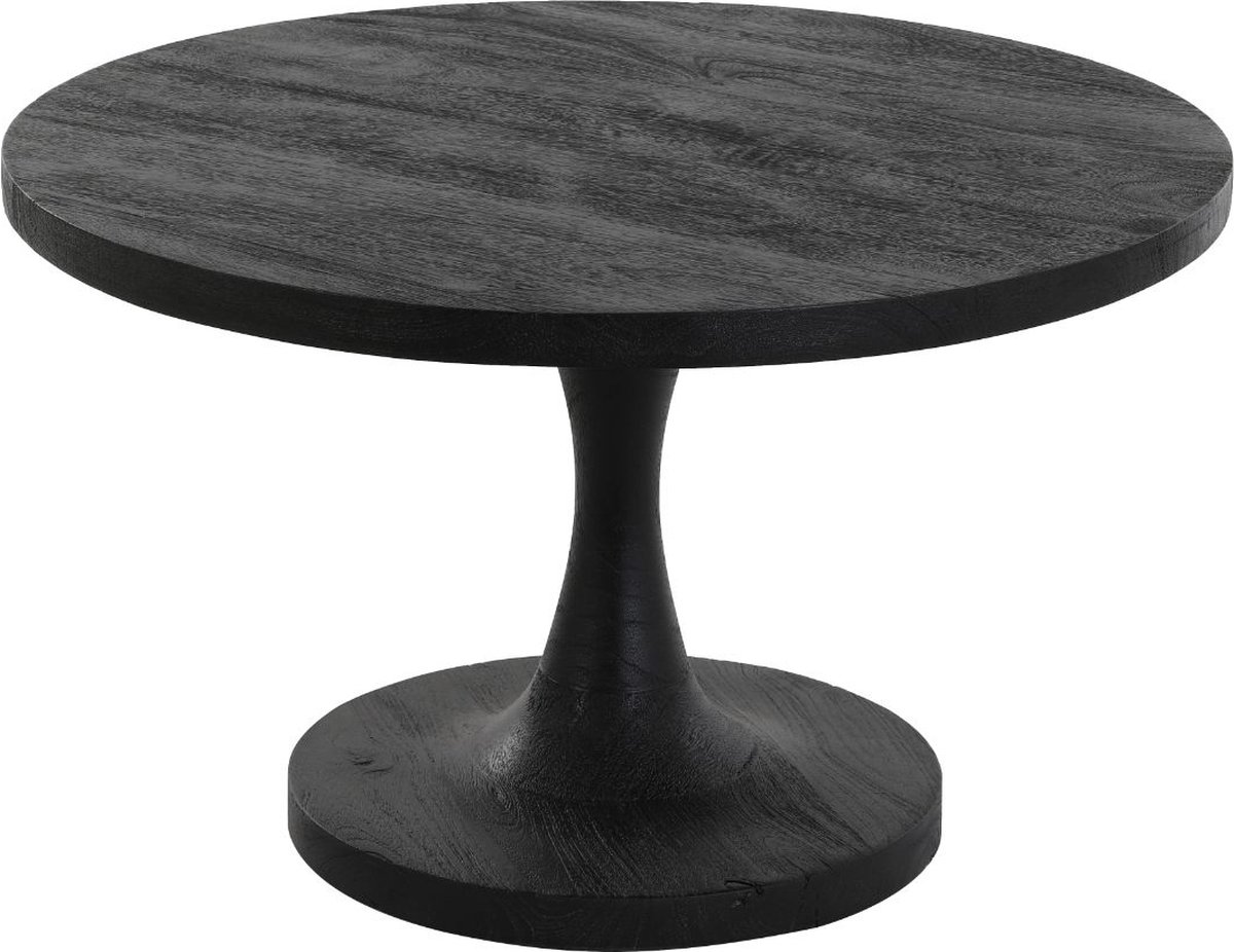 Light & Living Light&living Bijzettafel Ø60x36 cm BICABA hout zwart