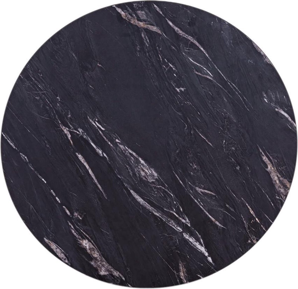 MaximaVida rond tafelblad Firenze 75 cm - zwart HPL marmer look