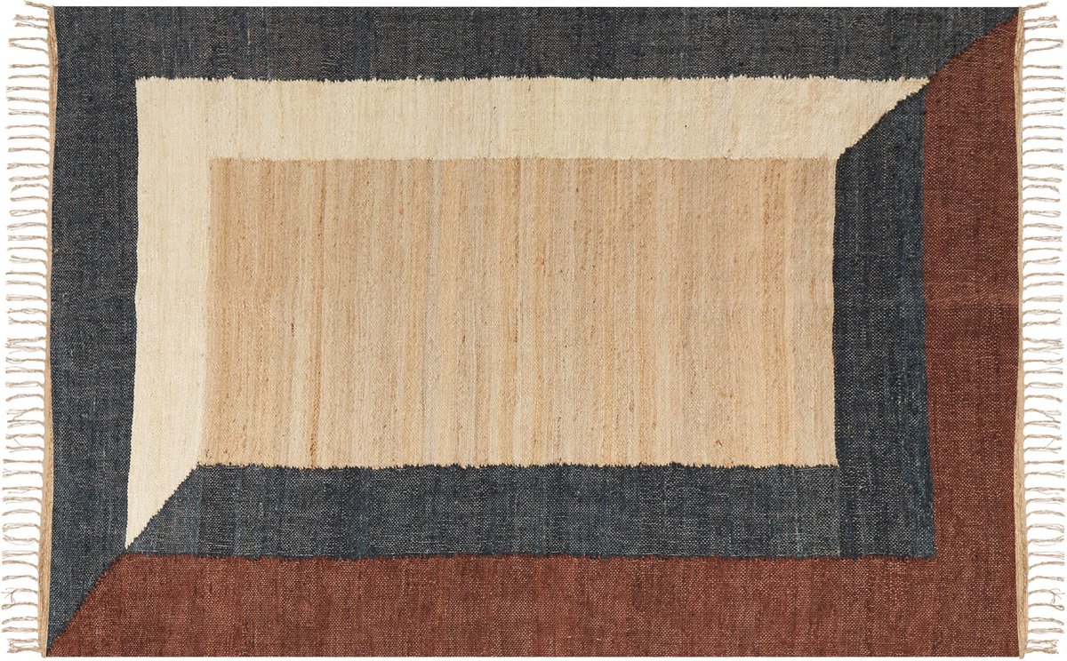 Beliani-ORTAKOY-Laagpolig vloerkleed-Meerkleurig-200 x 300 cm-Jute