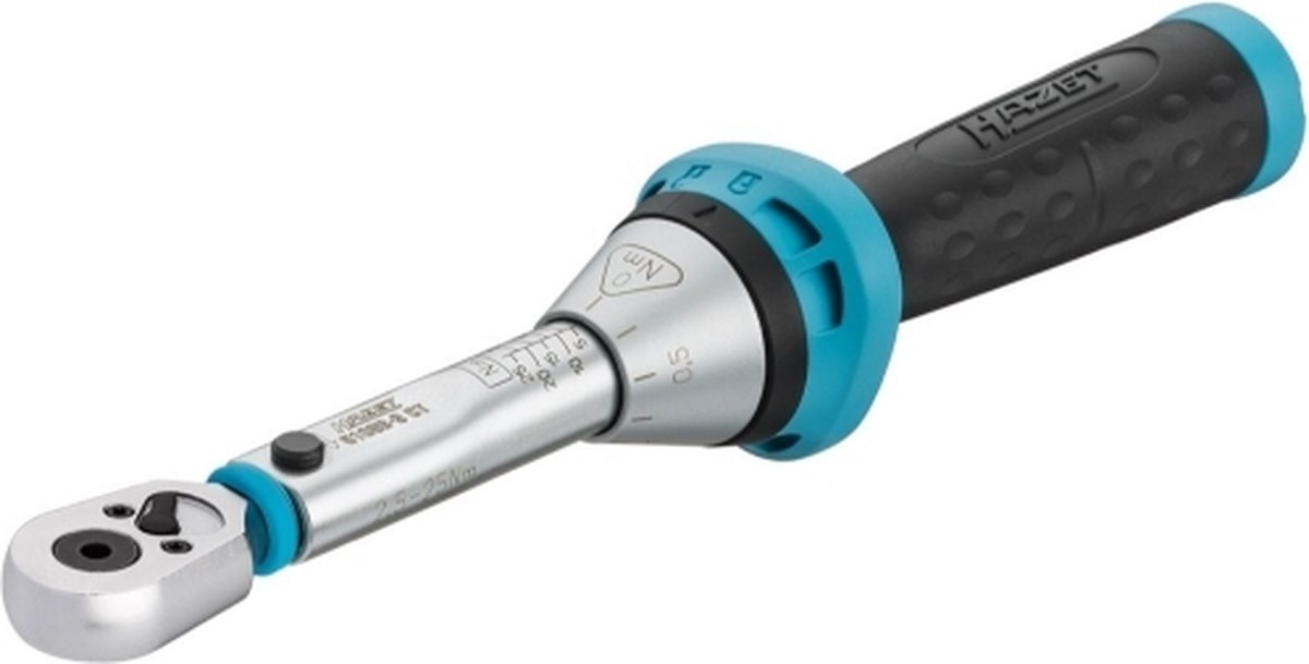 HAZET Momentsleutel met omschakelratel voor bits 5108B-3CT · Draaimomentbereik min-max: 2.5?-?25 Nm · Nauwkeurigheid: 3% · 1/4 inch (6,3 mm) zeskant
