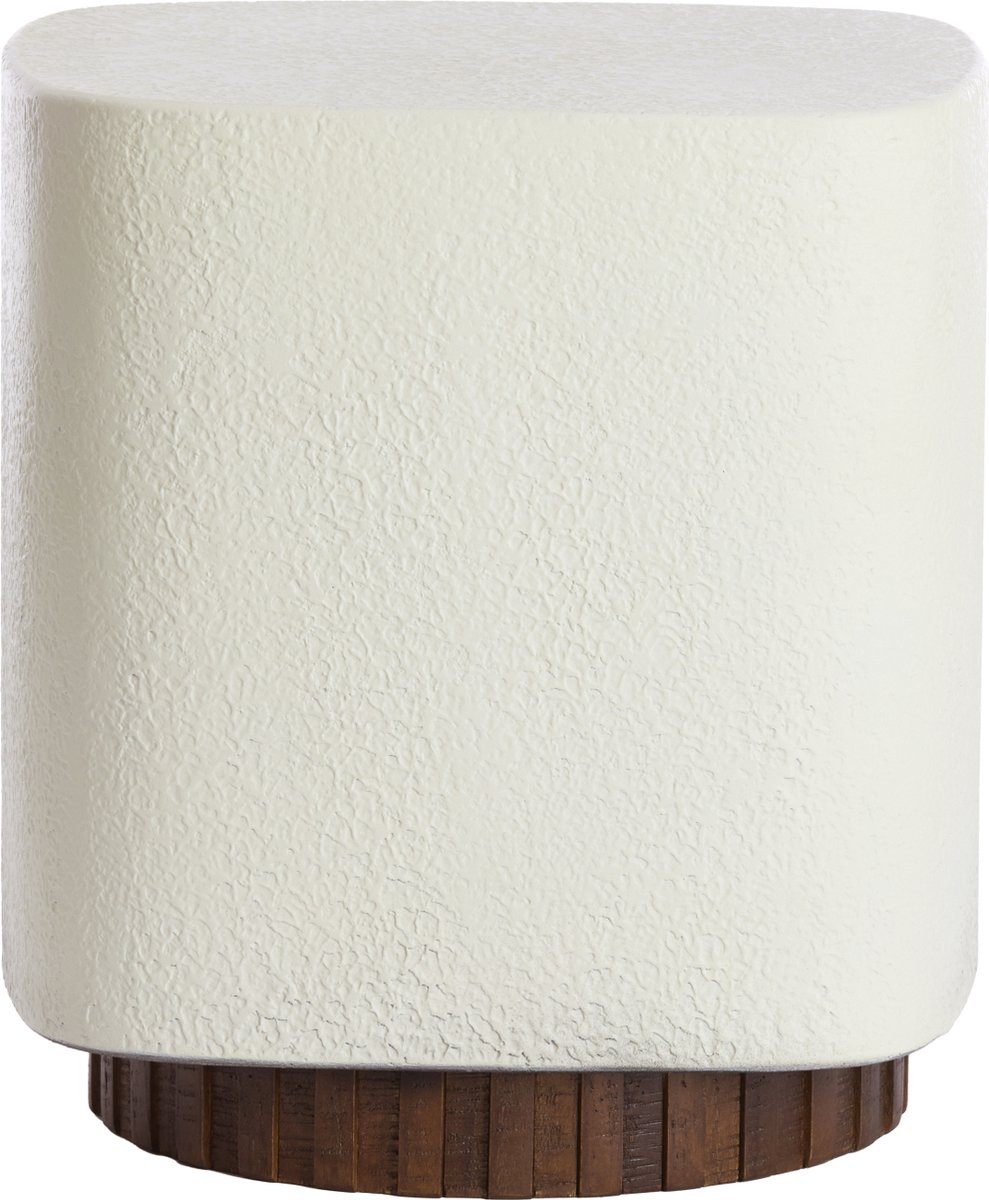 Light&living Bijzettafel 37x34x40 cm SEDDON crème+hout bruin