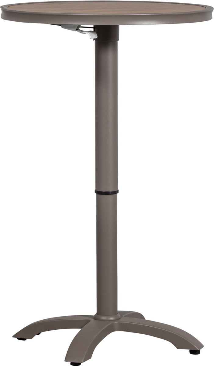 WOOOD Jeppe Bartafel - Aluminium - Bruin|Grijs - 110x70x70 cm