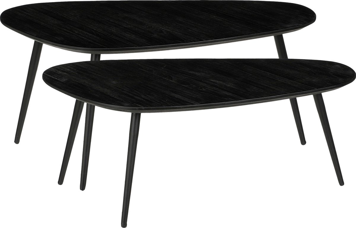 Mica Decorations Jailey Bijzettafel - Set van 2 - L84 x B39 x H39 cm