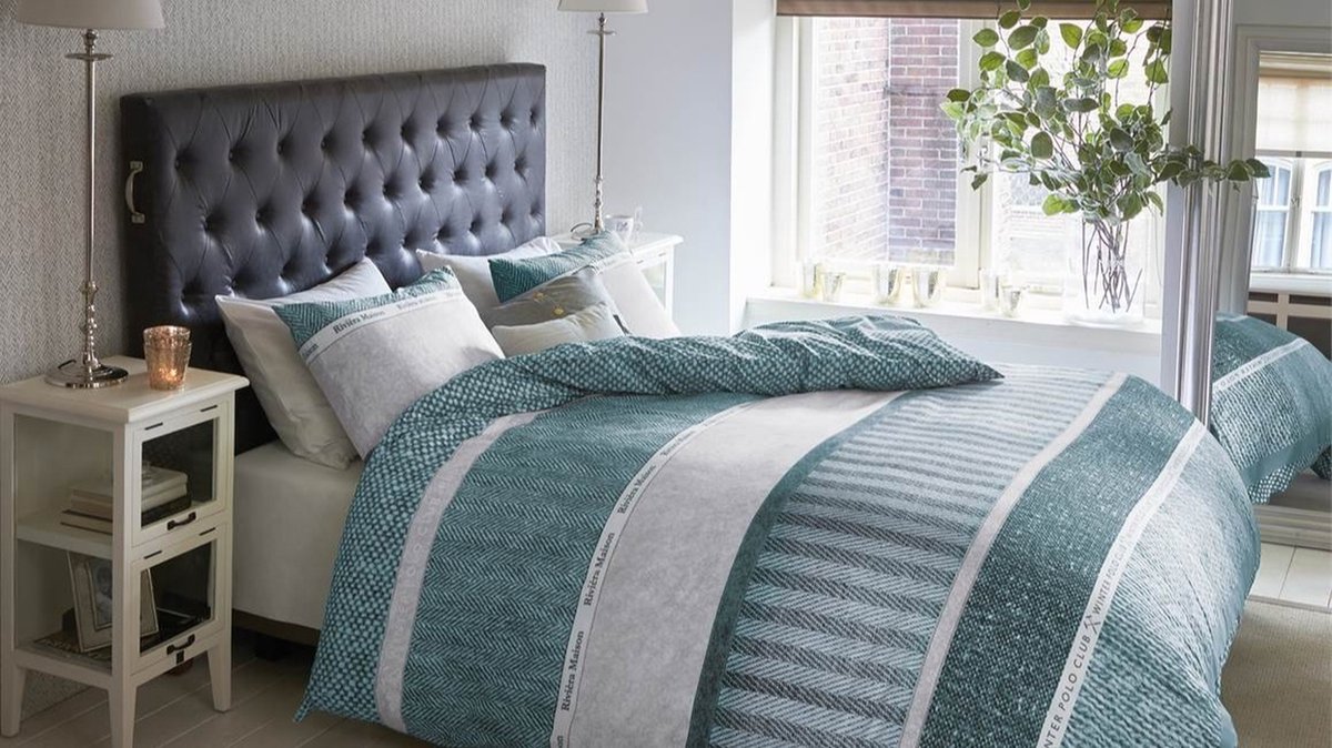 Riviera Maison Happy Winter dekbedovertrek - 260x200|220 - Groen