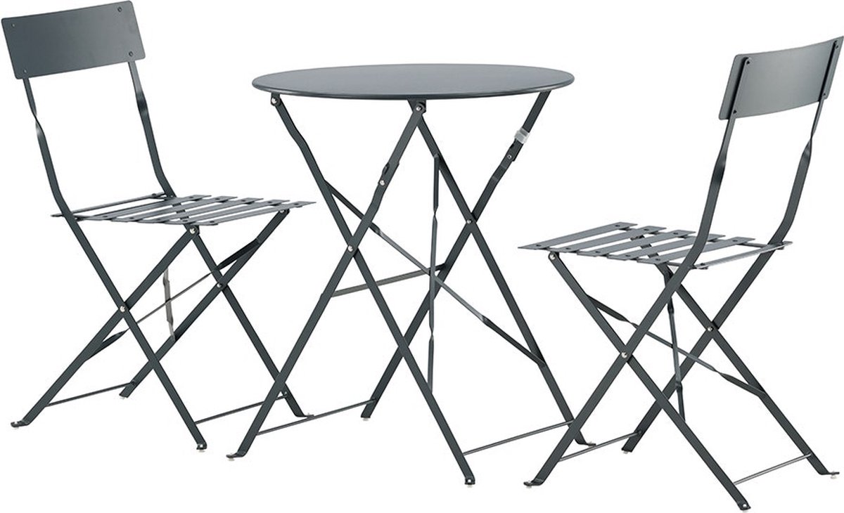 Nest outdoor Lovisa metalen tuinset donkergrijs