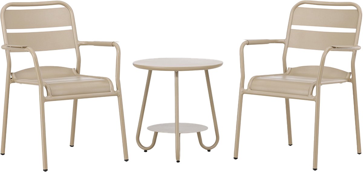 Nest outdoor Caro Aluminium Bistroset 3 Delig - Beige