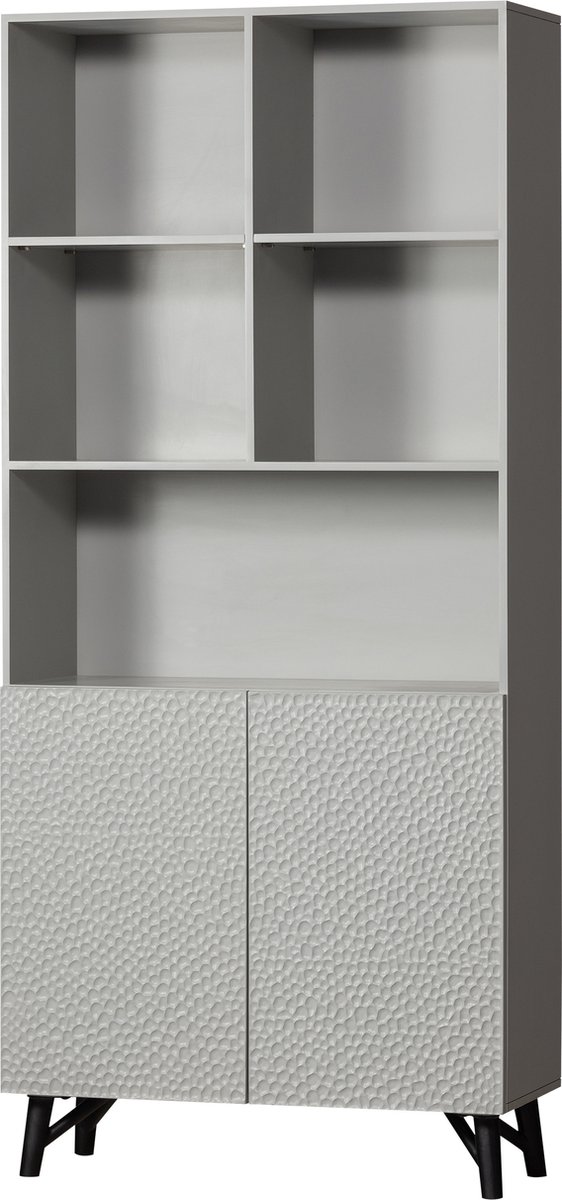 BePureHome Carved 2-Deurs Opbergkast - Hout - Mist - 200x90x37