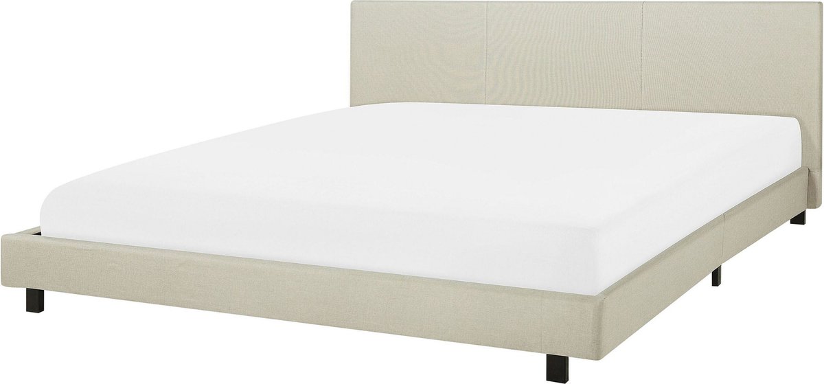 Beliani - ALBI - Tweepersoonsbed - Beige - 180 x 200 cm - Polyester