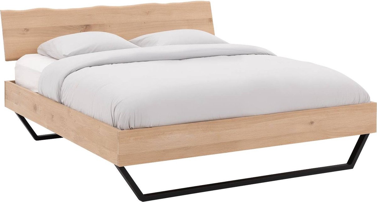 Goossens Bedframe Slade, Bedframe 160 x 200 cm hoofdbord organisch