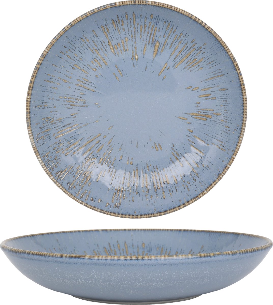 Bonna Diep bord - Sky Snell - Porselein - 23 cm 1000cc - set van 6