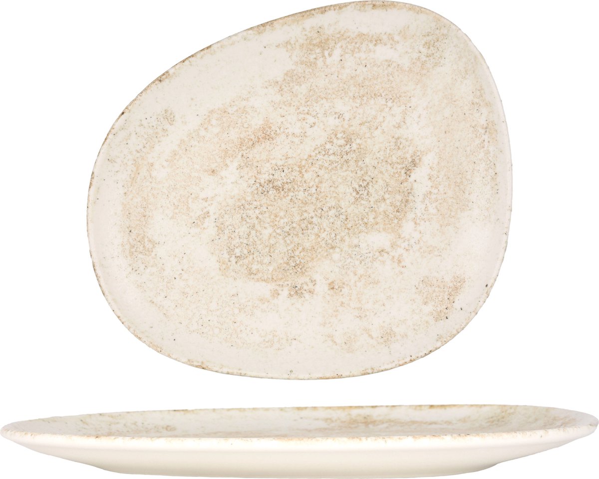 Bonna Dinerbord - Nacrous - Porselein - 33 cm - set van 6