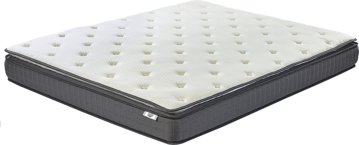 Beliani - CHARM - Traagschuimmatras - Wit - 140 x 200 cm - Polyester