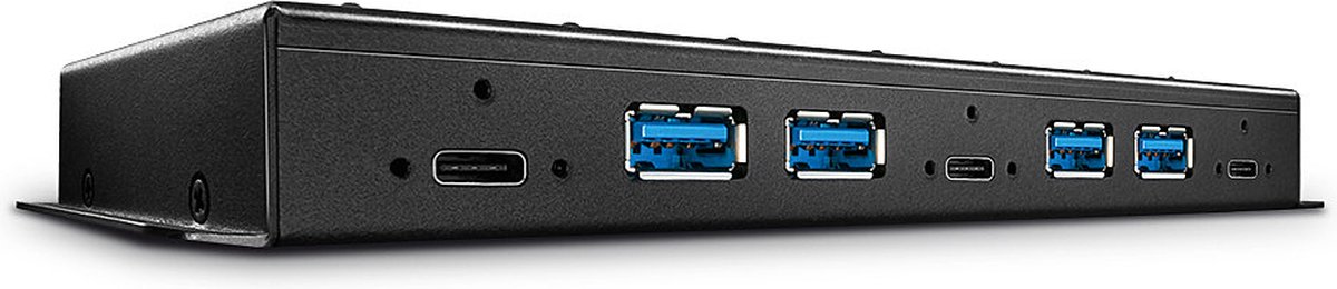 LINDY 43275 USB 3.2 Gen 2-hub 7 poorten Zwart
