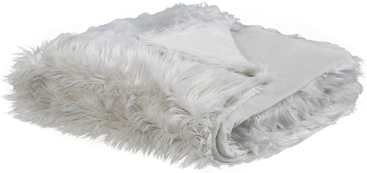 Beliani - DELICE - Plaid - Grijs - 200 x 220 cm - Acryl