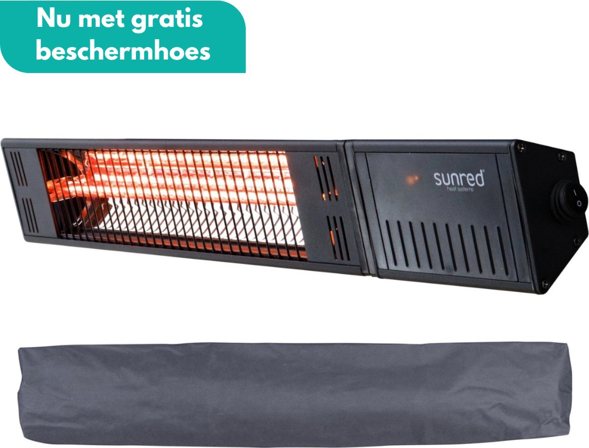Sunred - COMBIDEAL - Heater & Hoes - Fortuna - Ultra lijn - Zwart -