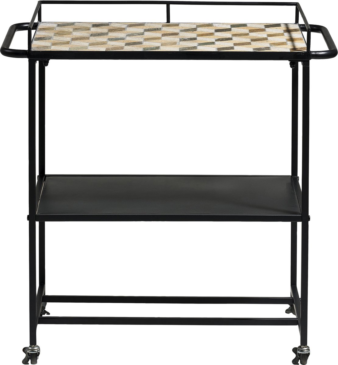 Villa Collection Karv metalen keuken trolley zwart