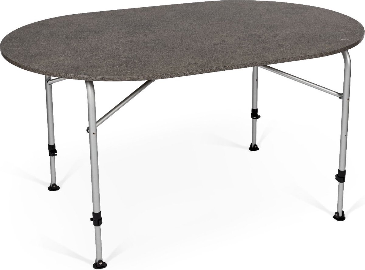 Dometic Zero Concrete Oval Ultralichte, grote ovale tafel met verstelbare poten