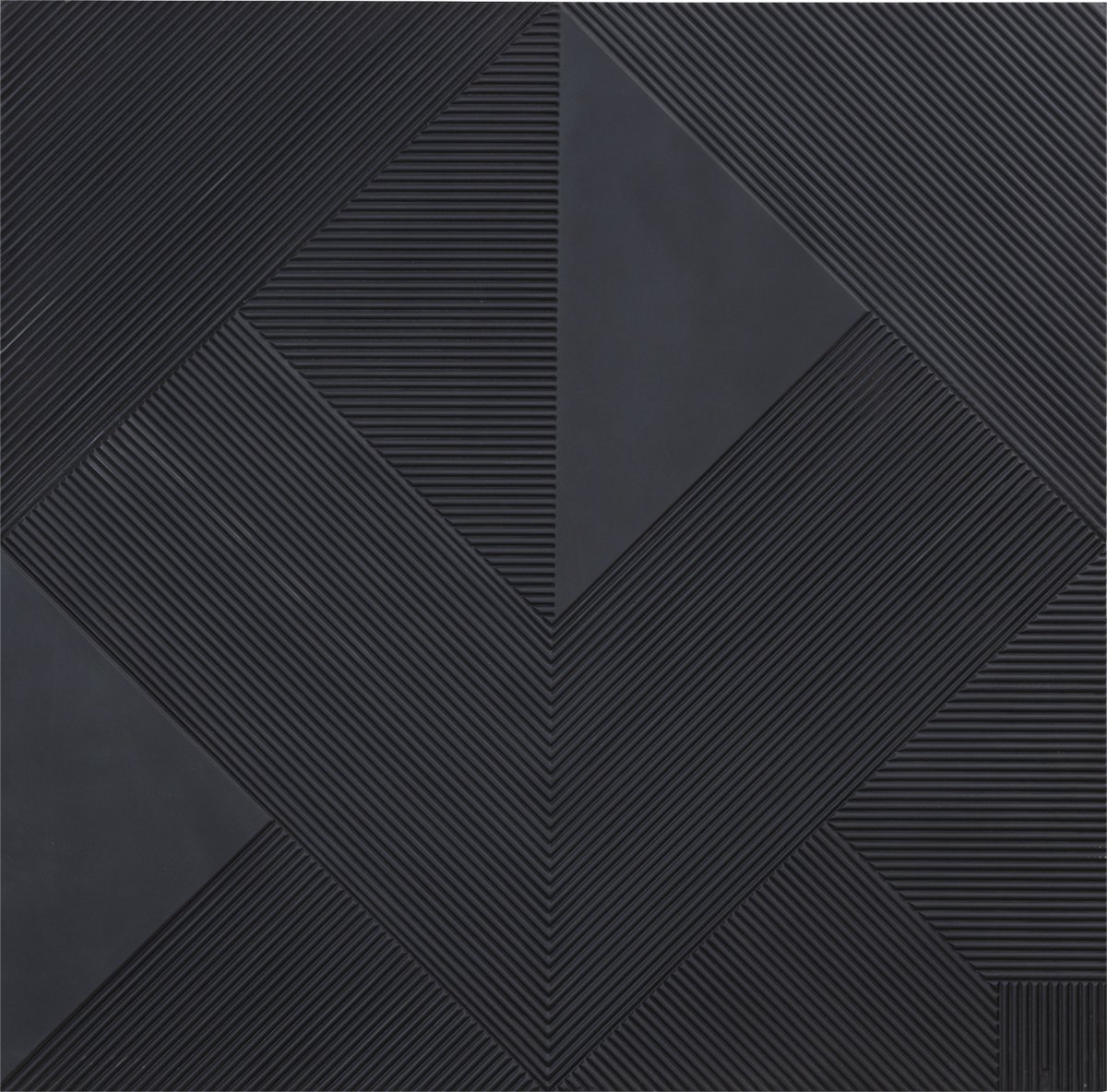 PTMD Belinda Black MDF angular carved wallpanel matt L