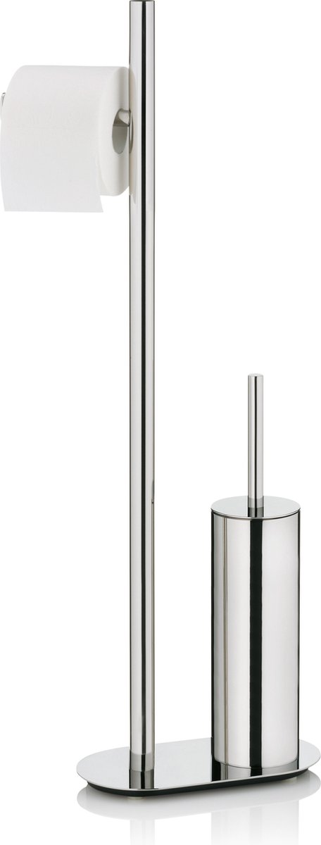 Kela - Lucido Toiletborstel en toiletrol set - Zilver - Kela