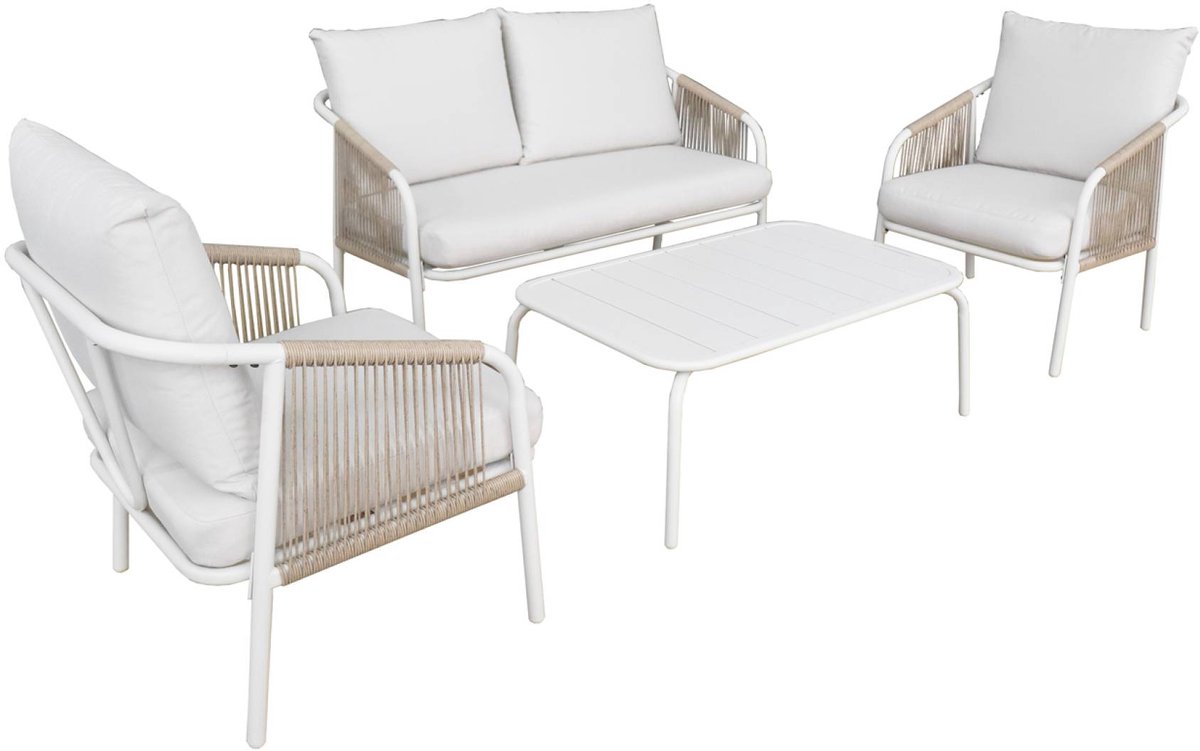 sweeek - Loungeset van staal, 4 personen