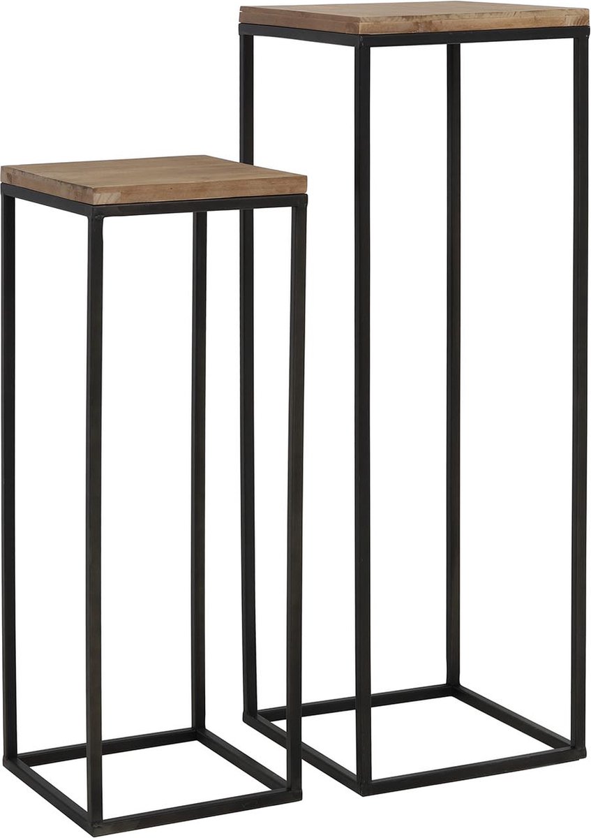 Light & Living Zuil Yarula - Hout|Zwart - Set