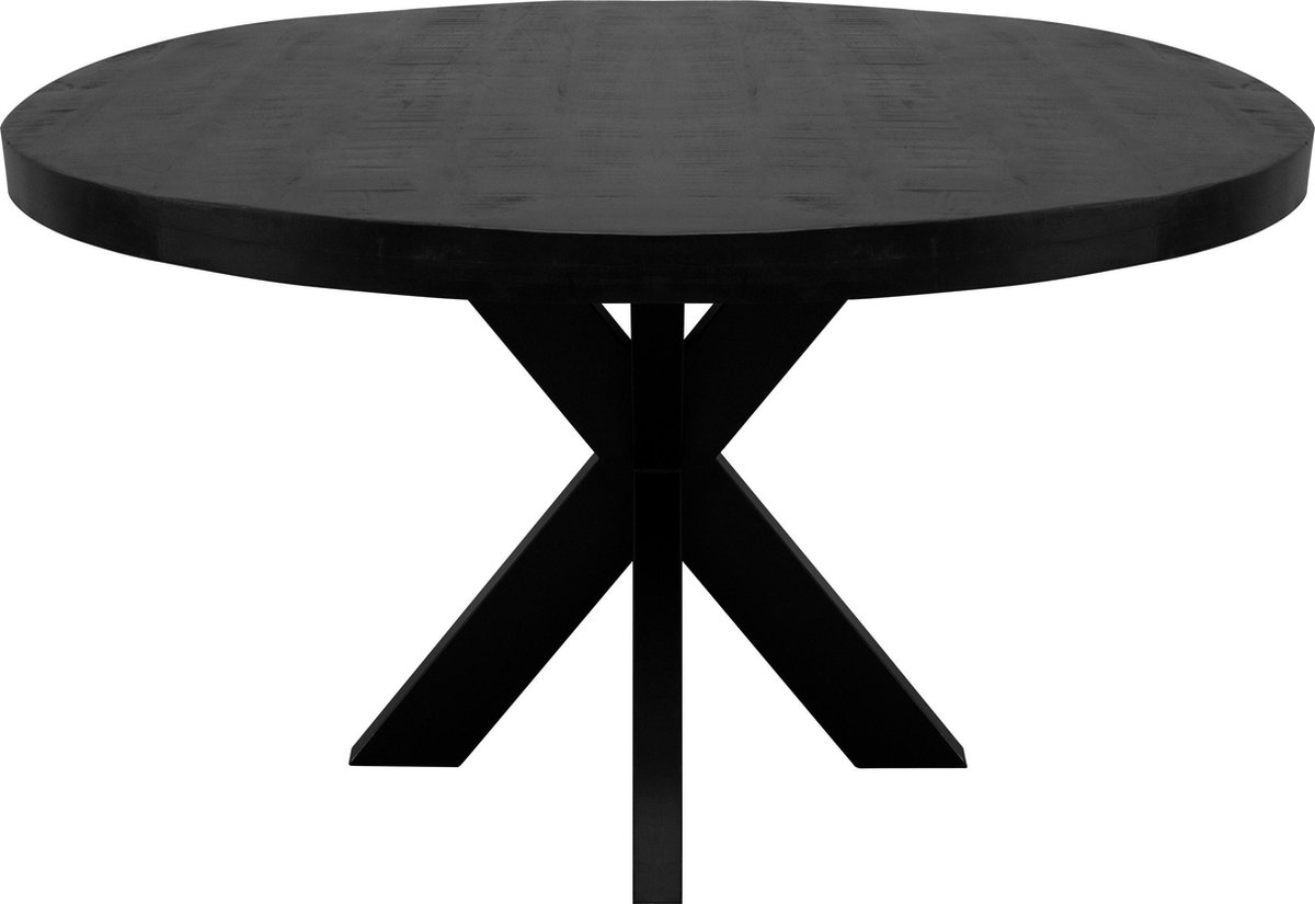 Kick eettafel Dax rond - 120cm - Zwart