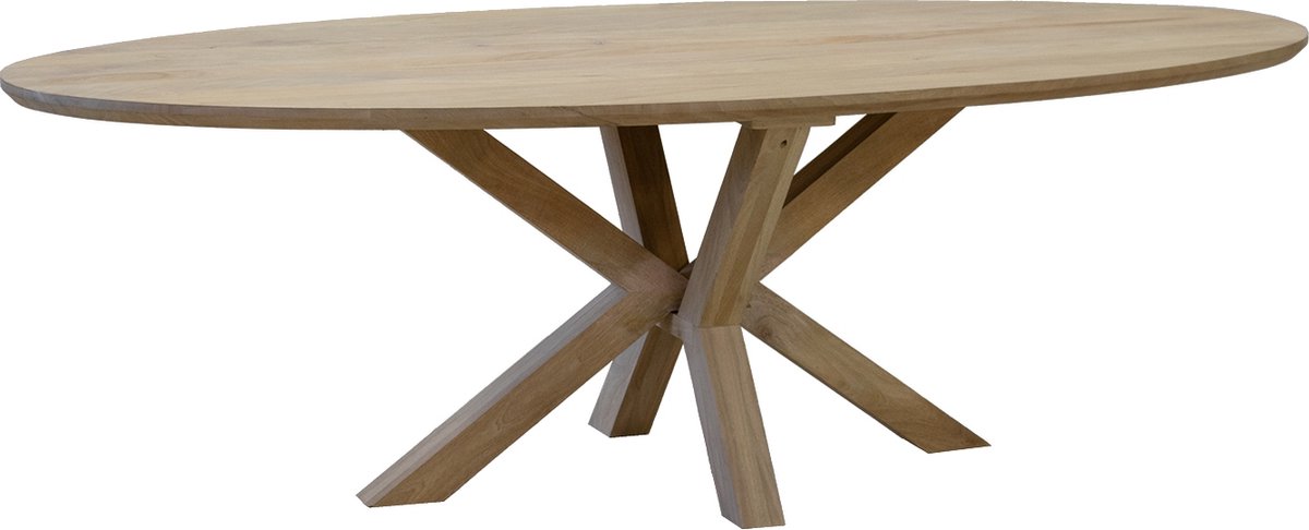 Giga Meubel - Eettafel 300cm Ovaal Naturel - Mangohout - Tafel Onno