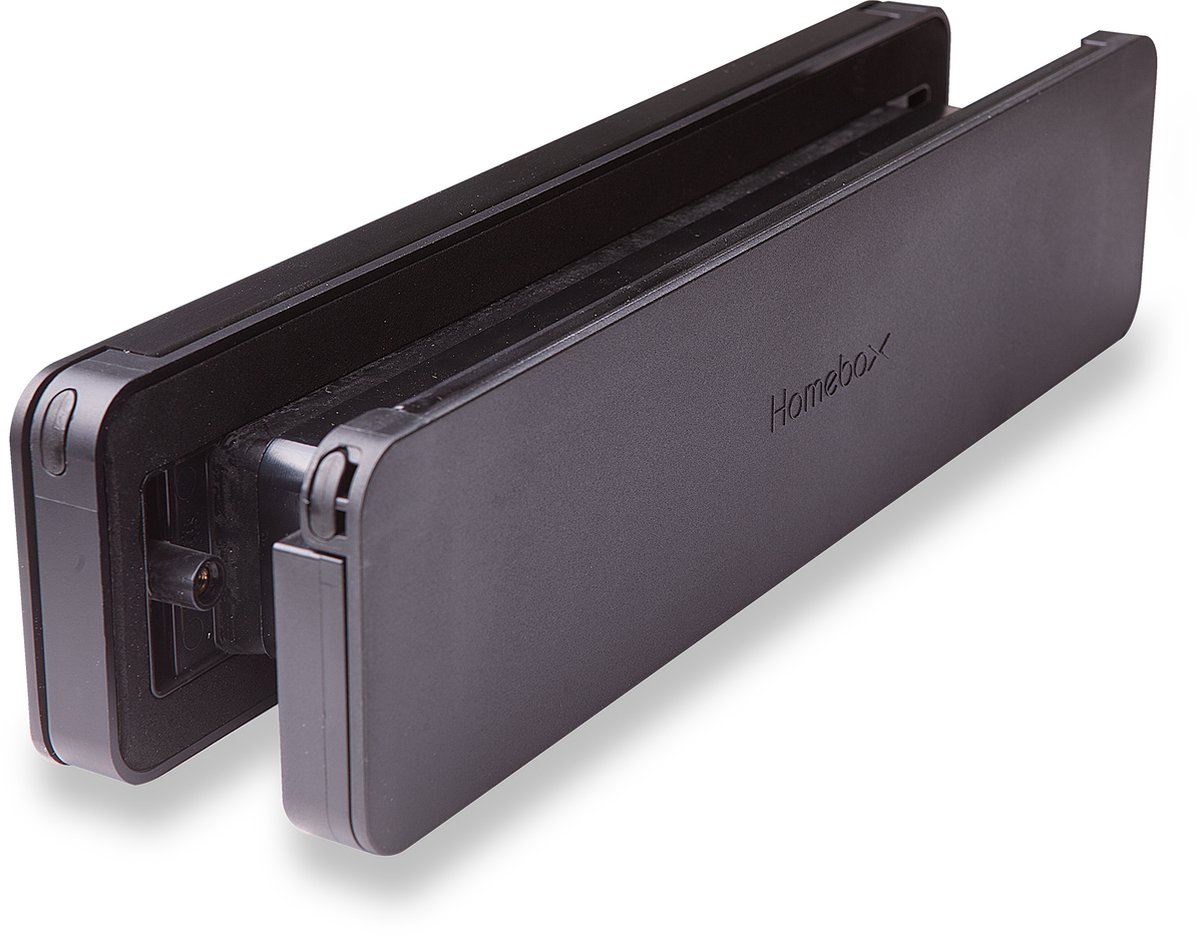 Homebox brievenbus - buitenklep zwart RAL9005 binnenklep zwart RAL9005