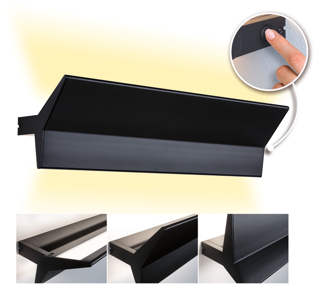 Paulmann Stine 79509 Wandlamp 13 W LED Zwart (mat)