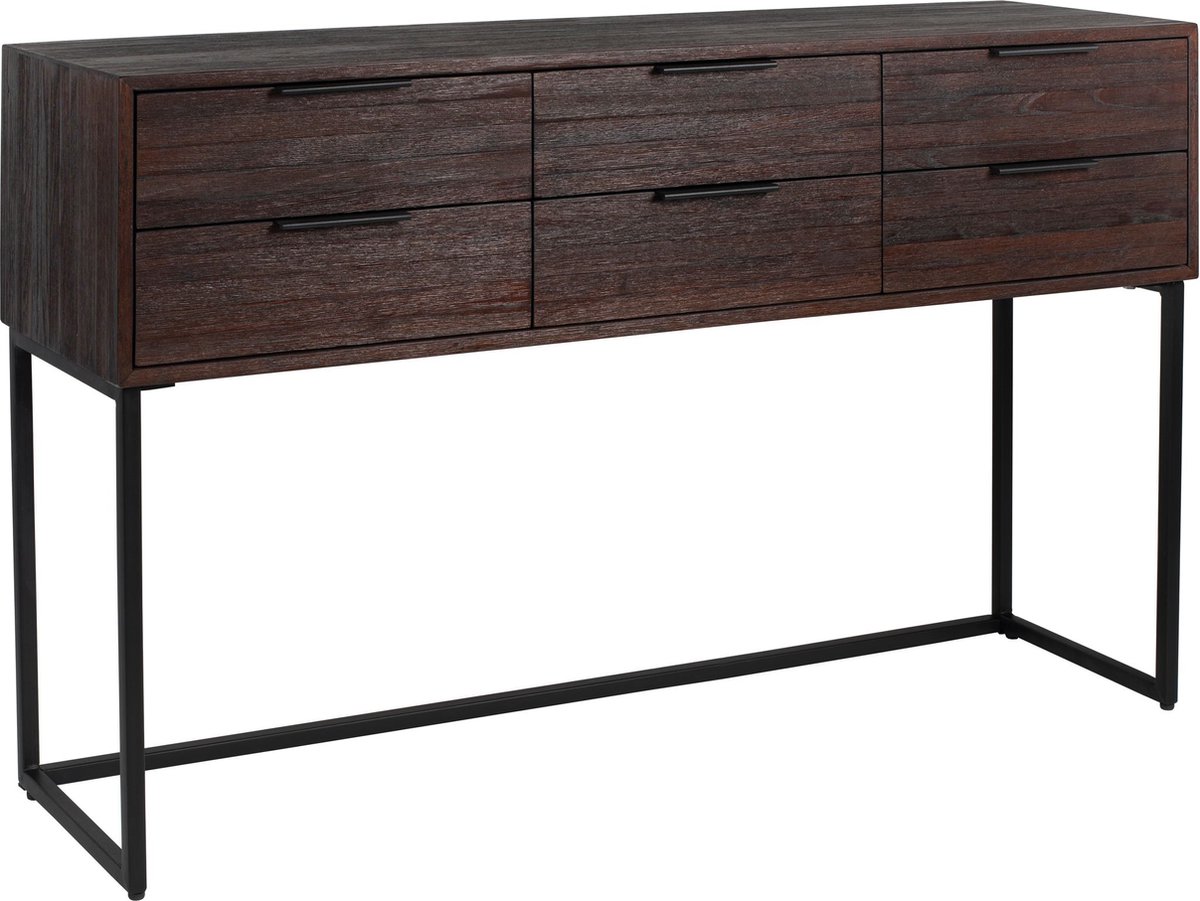 Housecraft Living Webster Ladekast| Kast Groot 6 lades Teakhout Bruin