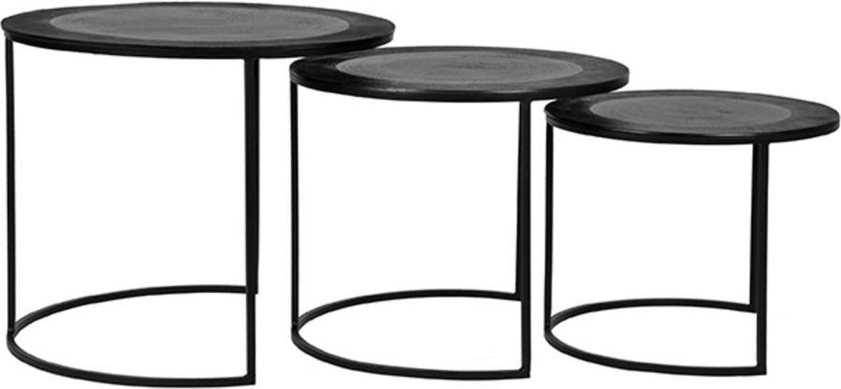 LABEL51 Salontafel Set Tres - Zwart - Metaal
