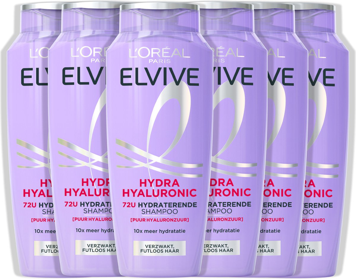 6x L'Oréal Elvive Hydra Hyaluronic Shampoo 250 ml