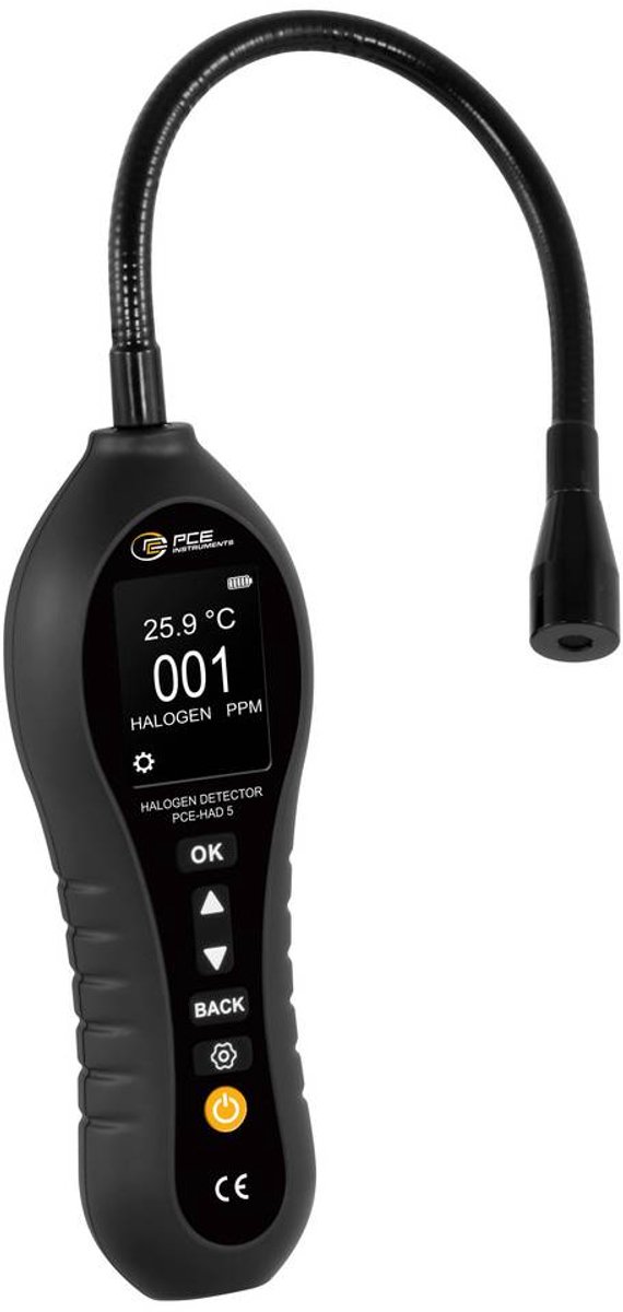 PCE Instruments PCE-HAD 5 Koelmiddelmeter 0 - 1000 ppm Met temperatuurmeting Kalibratie Fabrieksstandaard (zonder certificaat)