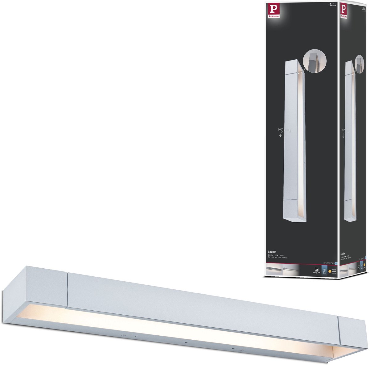 Paulmann Lucille 71207 Wandlamp voor badkamer 17 W Warmwit Aluminium (mat)
